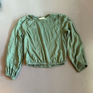 Evereve Cloth & Stone Teal Long Sleeve Top